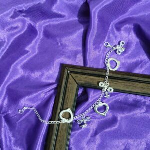 Silver Heart & Star Charm Bracelet - Image 1