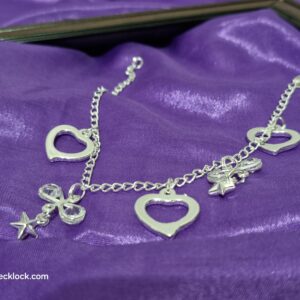 Silver Heart & Star Charm Bracelet - Image 3