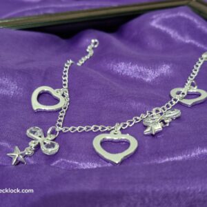 Silver Heart & Star Charm Bracelet - Image 3