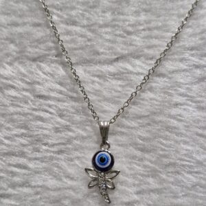 Evil Eye Protection Dragonfly Pendant Necklace - Image 3