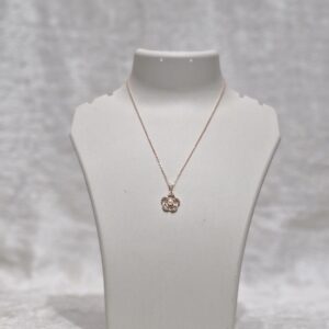 Blush Rose Gold Blossom Pearl Necklace - Image 1