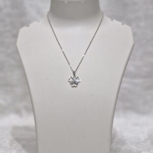 Silver Clover Charm Necklace - Image 1