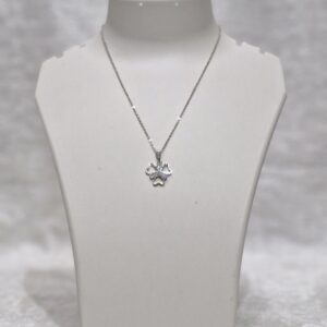 Silver Clover Charm Necklace - Image 1