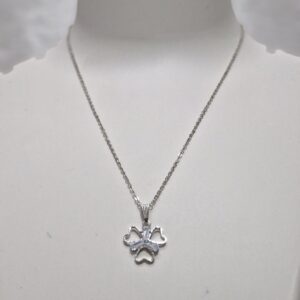 Silver Clover Charm Necklace - Image 2