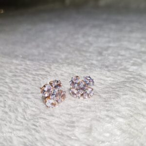 Sparkling Floral Crystal Stud Earrings - Image 3