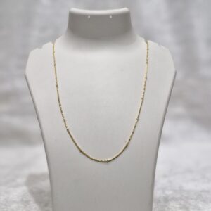 Elegant Anti-Tarnish Gold Beaded Chain – Minimalist Luxury - Image 1