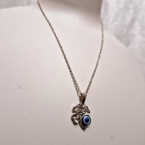 Four-Leaf Clover Evil Eye Protection Necklace – Luck & Protection Combined! - Image 2