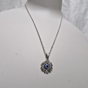 Floral Evil Eye Protection Necklace – Elegance & Protection in Bloom! - Image 2