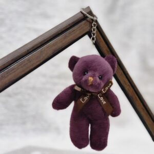 Charming Purple Teddy Bear Keychain β Cute & Classy! π§Έπ - Image 1