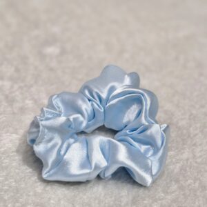 Sky Mist Satin Scrunchie β Softness in Every Twist - Image 1