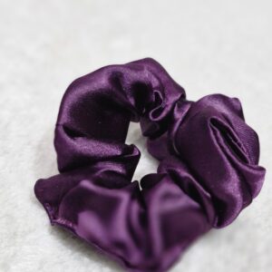Velvet Twilight Satin Scrunchie β A Touch of Royalty - Image 1