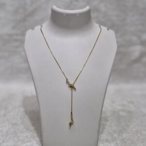 Premium Gold Knot Y Necklace – Anti-Tarnish Minimalist Elegance - Image 1