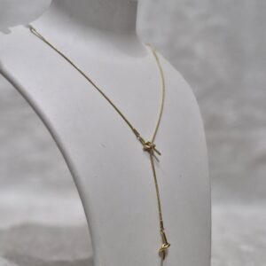 Premium Gold Knot Y Necklace – Anti-Tarnish Minimalist Elegance - Image 2