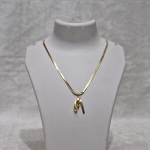 Premium Anti-Tarnish Gold Artistic Loop Necklace - Image 1