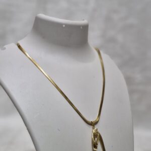 Premium Anti-Tarnish Gold Artistic Loop Necklace - Image 2