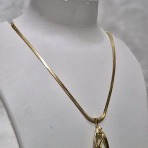 Premium Anti-Tarnish Gold Artistic Loop Necklace - Image 3