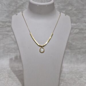 Premium Anti-Tarnish Roman Dial Pendant Necklace - Image 2
