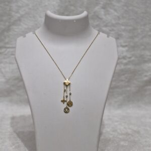 Premium Anti-Tarnish Charm Drop Necklace – Geometric Edition - Image 1