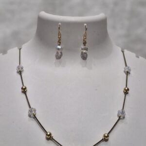 Crystal Bead and Rainbow Shade Chain Necklace Set (Premium Anti-Tarnish) - Image 3