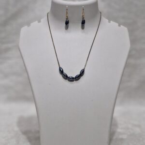 Midnight Gloss Bead Necklace Set (Premium Anti-Tarnish) - Image 1