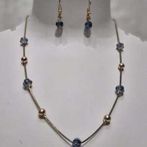 Sapphire Mist Bead Necklace Set (Premium Anti-Tarnish) - Image 2