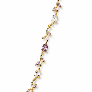 Multi-Color Purple Crystal Bracelet - Image 1