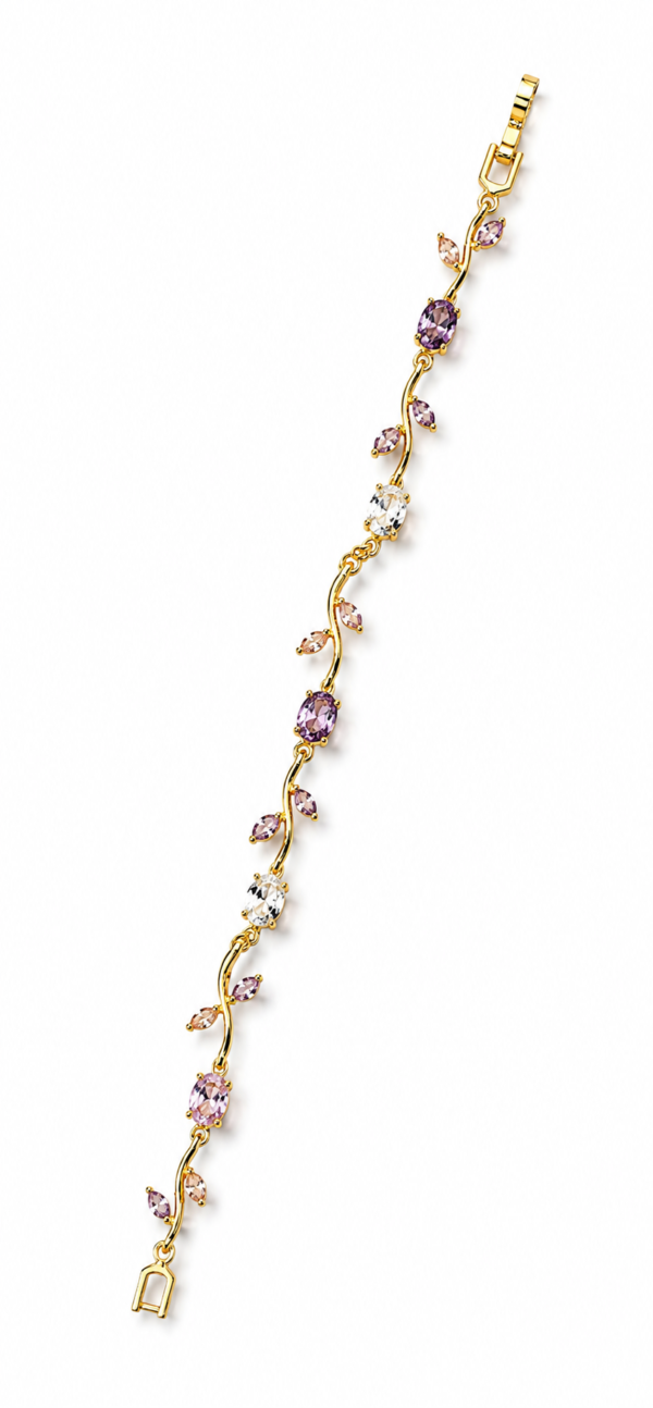 Multi-Color Purple Crystal Bracelet