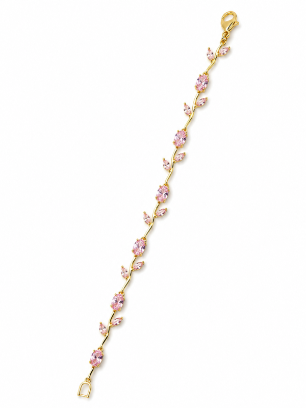 Pink Crystal Vine Bracelet